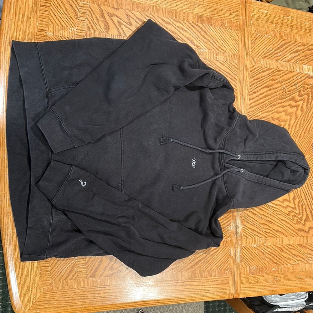 Black Hoodie with Embroidered Logo